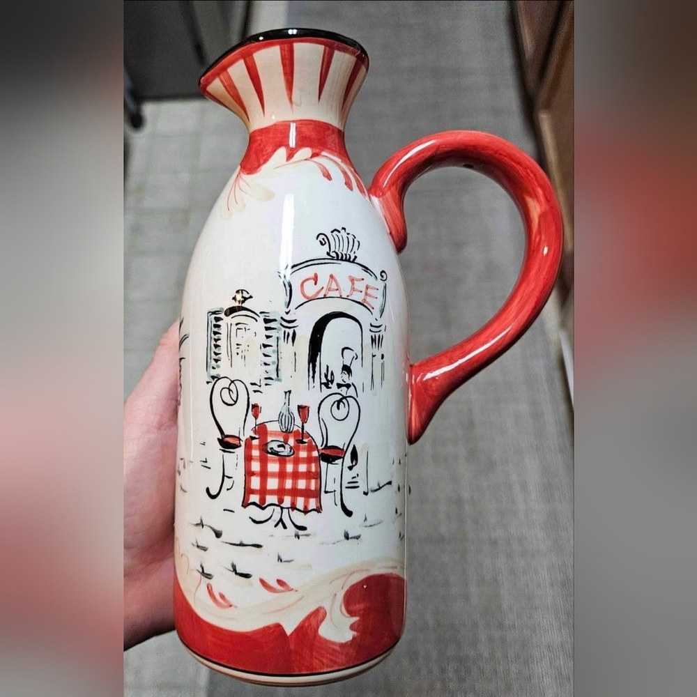Vintage Cafe Chef Porcelain Creamer Milk Pitcher